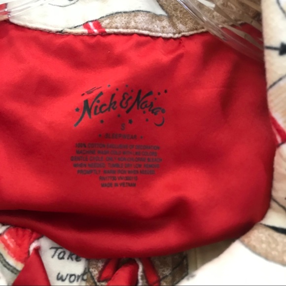 Nick & Nora How To Build A Sock Monkey 2 Piece Pajama Set Size Small Excellent - Picture 2 of 6